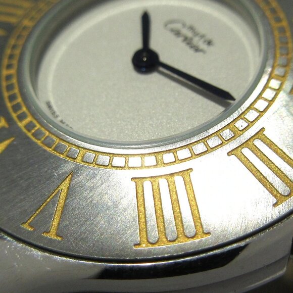 Auth Cartier Mast 21 - 9******** Black Women's Wrist Watch - Picture 3 of 12